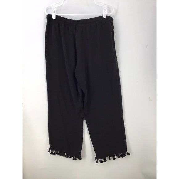 August Silk Elegant Black Cropped Jumpsuit - Picture 12 of 14